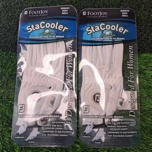 FootJoy Women's StaCooler Golf Gloves (White) Pearl Small Right Lot Of 2.